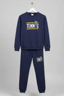 2 pcs Men's Polyester Fleece Printed Track Suit