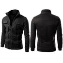 1 Pc Men's Fleece Plain Jacket- Mexican Style- Black